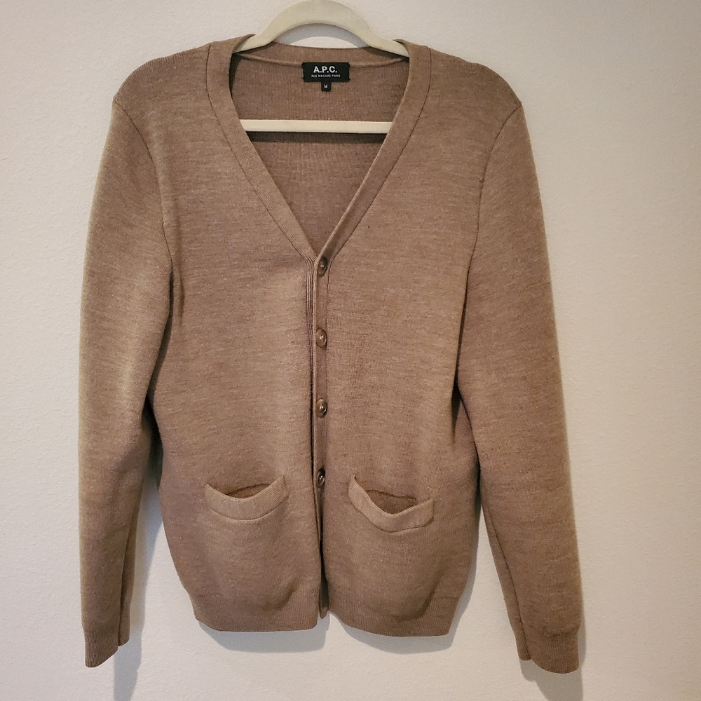 A.P.C. Camel Cardigan Medium